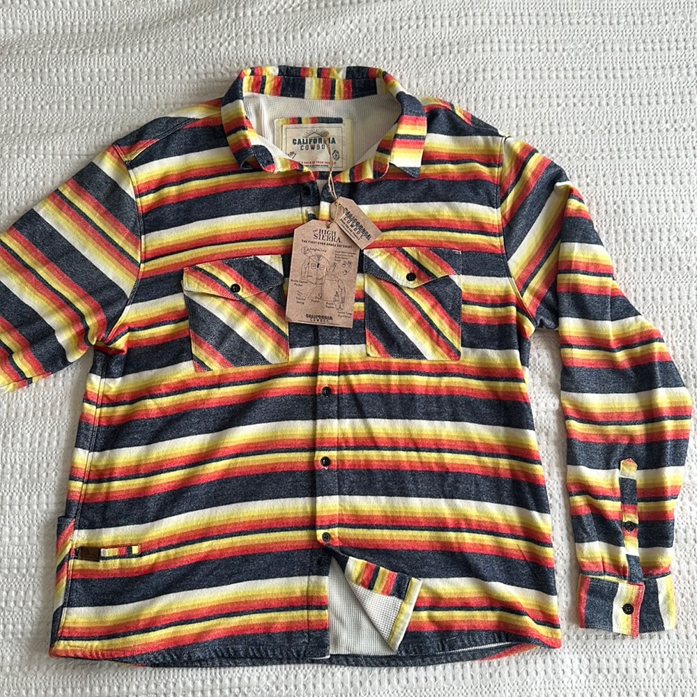 Men’s XL California Cowboy ’The High Sierra’ thermal terry cotton lined fleece.